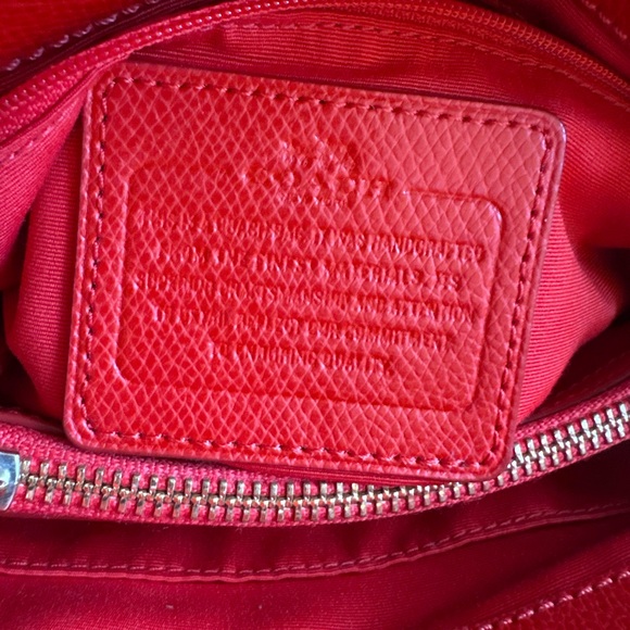 COACH Minetta Medium Satchel | Cardinal Red | Red Hangtag | F34663 | Like-New | - Picture 9 of 11